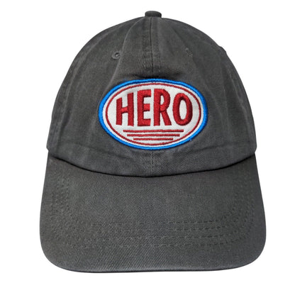 Hero I Am One Blood Slideback Hat Gray One Size Embroidered 6 Panel
