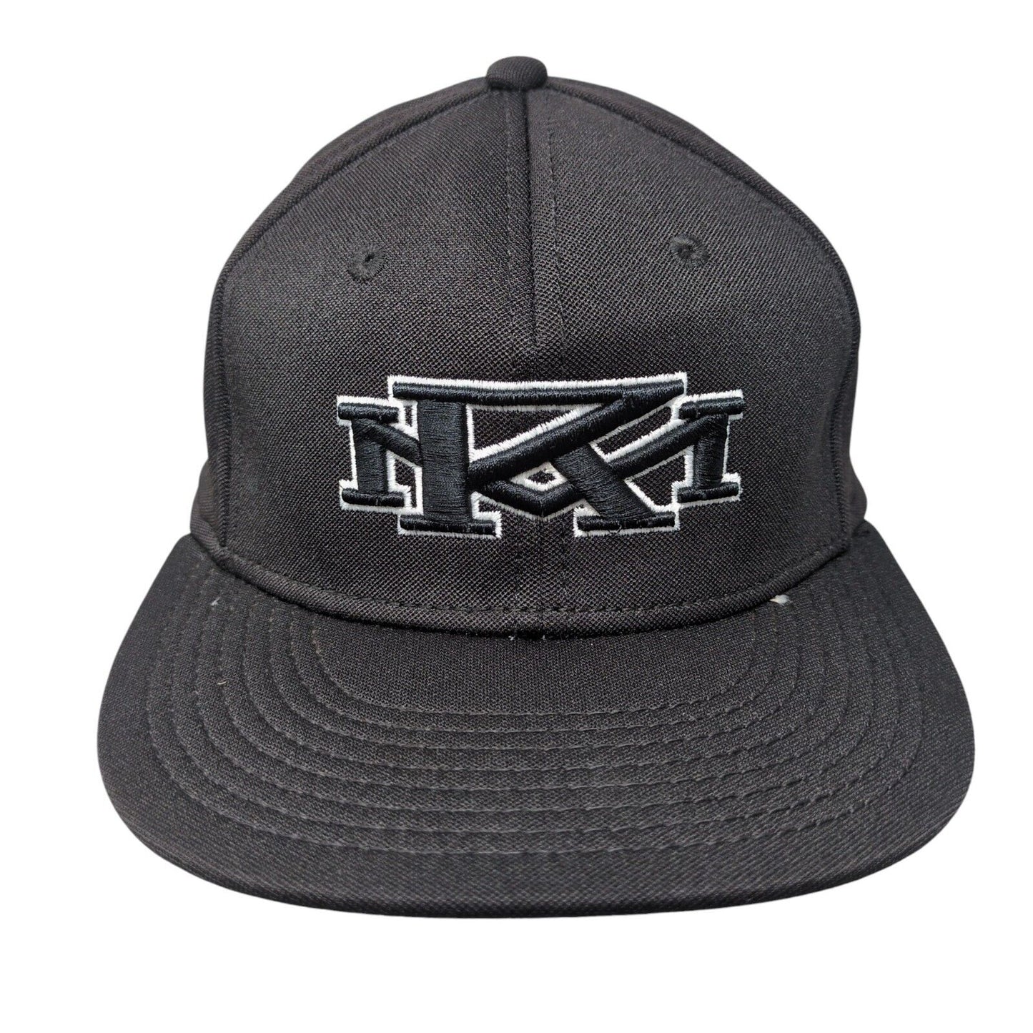 The Game Fitted Hat Black Medium Embroidered Monogram Vent Holes