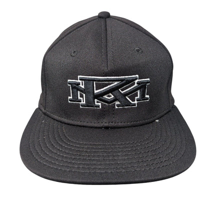 The Game Fitted Hat Black Medium Embroidered Monogram Vent Holes