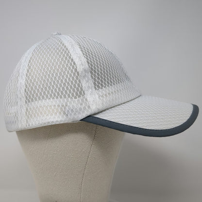 Baseball Cap White One Size Mesh Advocate Sports 2022 Gray Trim Breathable Hat
