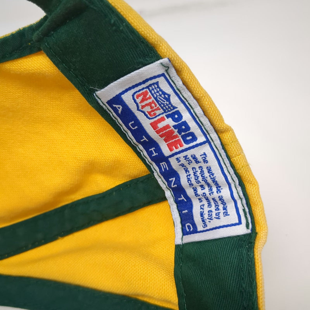 Green Bay Packers NFL Reebok Cap Yellow One Size Embroidered Logo Pro Line Strap
