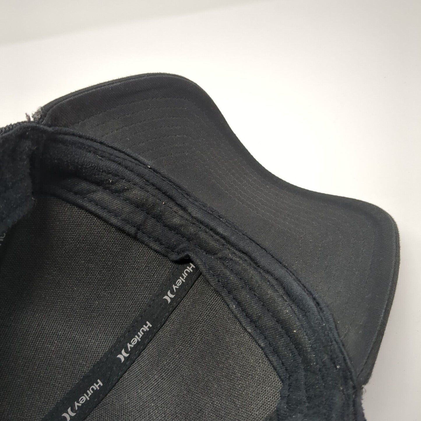 Hurley Patch Snapback Mesh Back Trucker Hat Black One Size 6 Panel