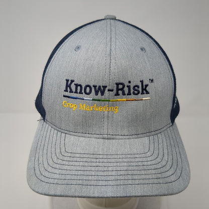 Know-Risk Crop Marketing Snapback Trucker Hat Gray OS Adjustable Mesh Richardson
