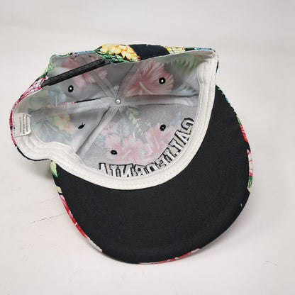 California Snapback Hat Multi One Size Floral Embroidered Hawaiian