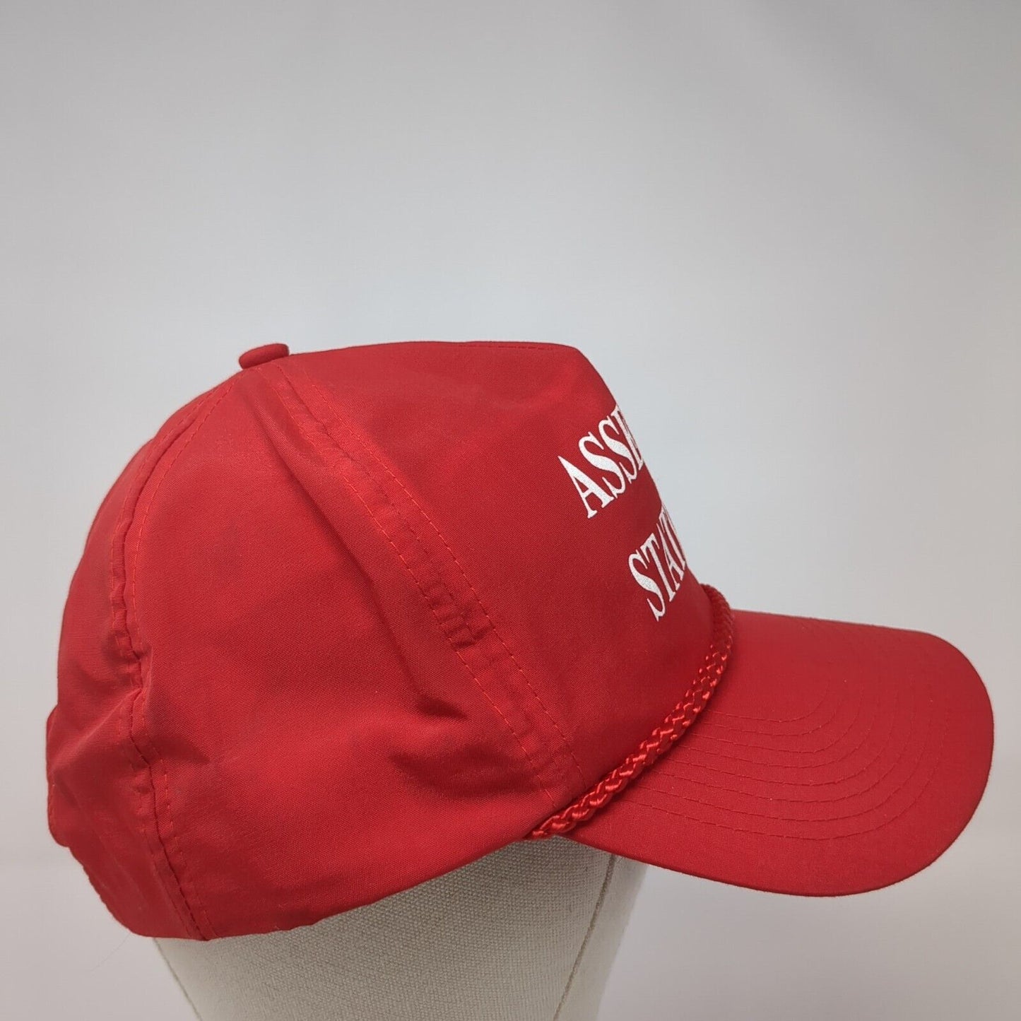 Assembly Station X Snapback Rope Hat Red One Size Adjustable Cobra
