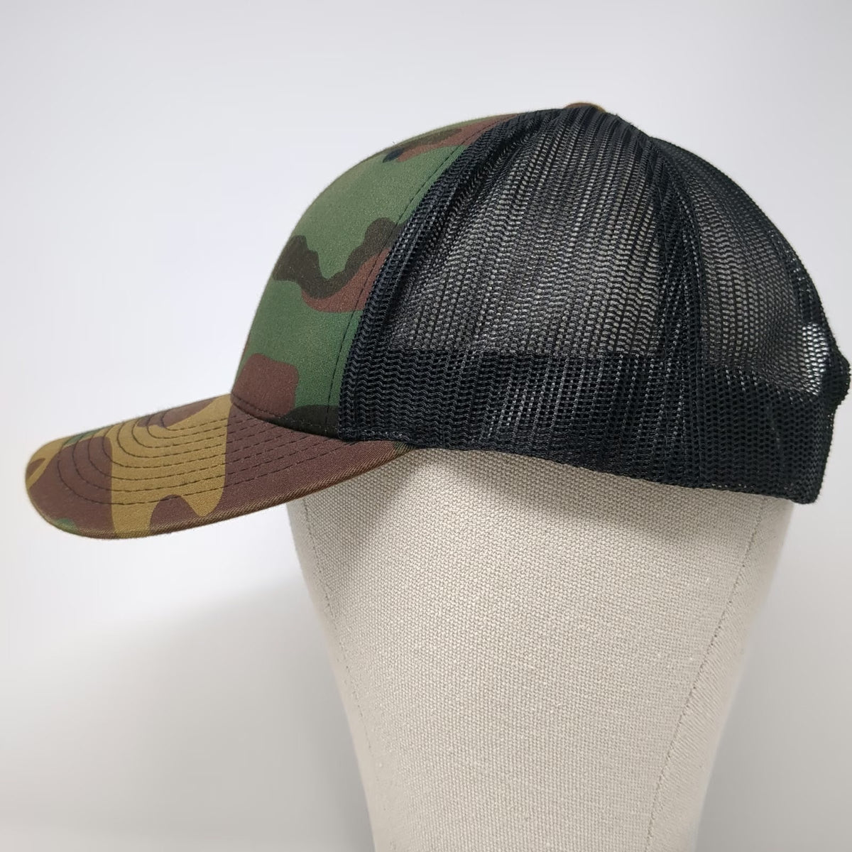 Yupoong Trucker Hat Green Black Camo One Size Mesh Snapback Entrepreneur Logo