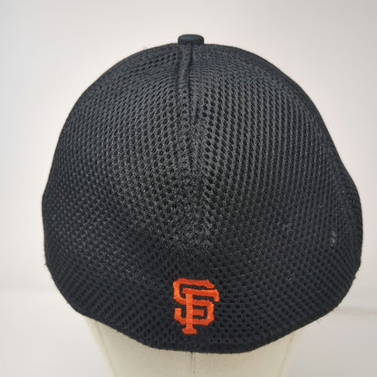 San Francisco Giants MLB New Era Baseball Cap Orange XL 39THIRTY Mesh Back Black