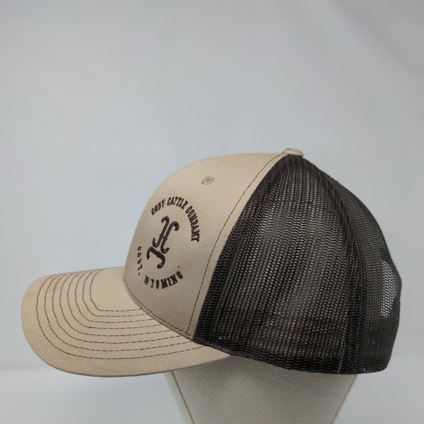Cody Cattle Company Snapback 112 Trucker Hat Tan OSFA Mesh Back Richardson