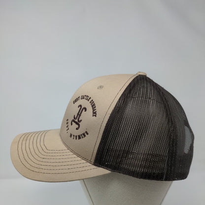 Cody Cattle Company Snapback 112 Trucker Hat Tan OSFA Mesh Back Richardson