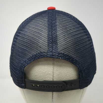 Salomon Trucker Hat White Red Blue One Size Mesh Snapback Mountain Graphic Print