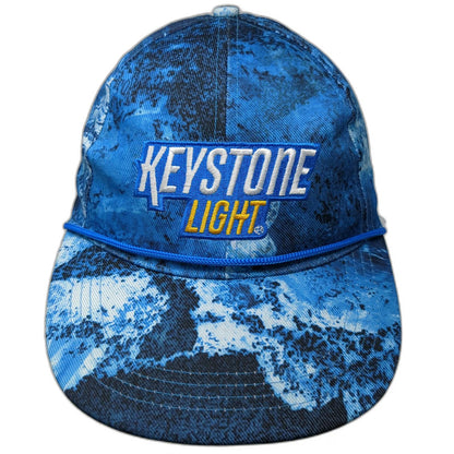 Keystone Light Snapback Blue One Size Realtree Fishing Pattern Rope Bill Hat
