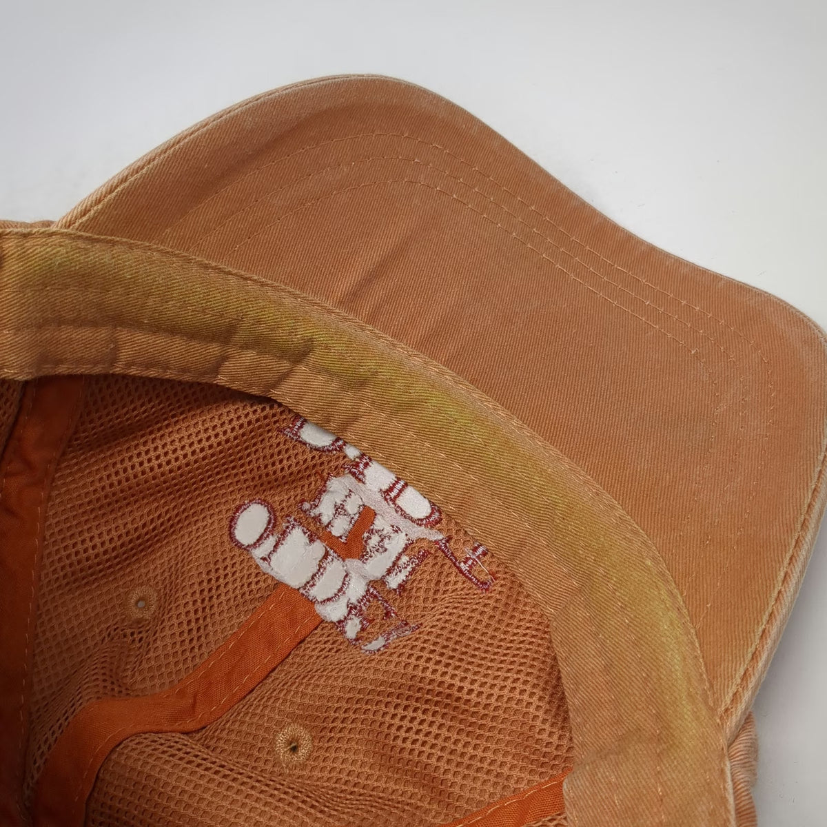 Adams Baseball Cap Orange One Size Older Than Dirt Sedona Mountain Leather Hat