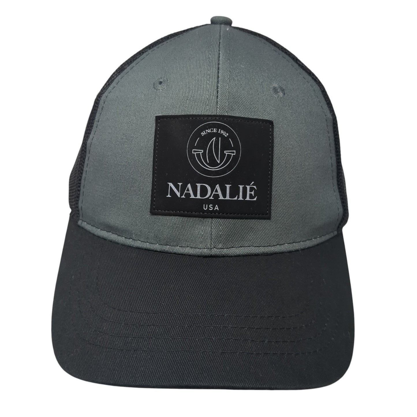 Nadalie USA Snapback Trucker Hat Black One Size Adjustable Mesh Back 6 Panel
