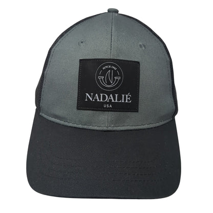 Nadalie USA Snapback Trucker Hat Black One Size Adjustable Mesh Back 6 Panel