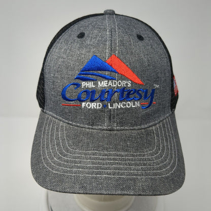 Phil Meador's Courtesy Ford Lincoln Snapback Trucker Hat Gray One Size Mesh Back