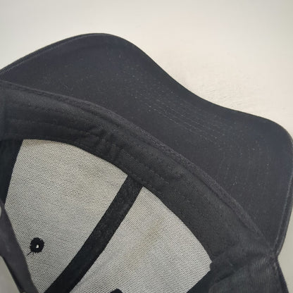 Peet's Coffee Black Baseball Cap One Size Leather Strapback Hat Twill Logo