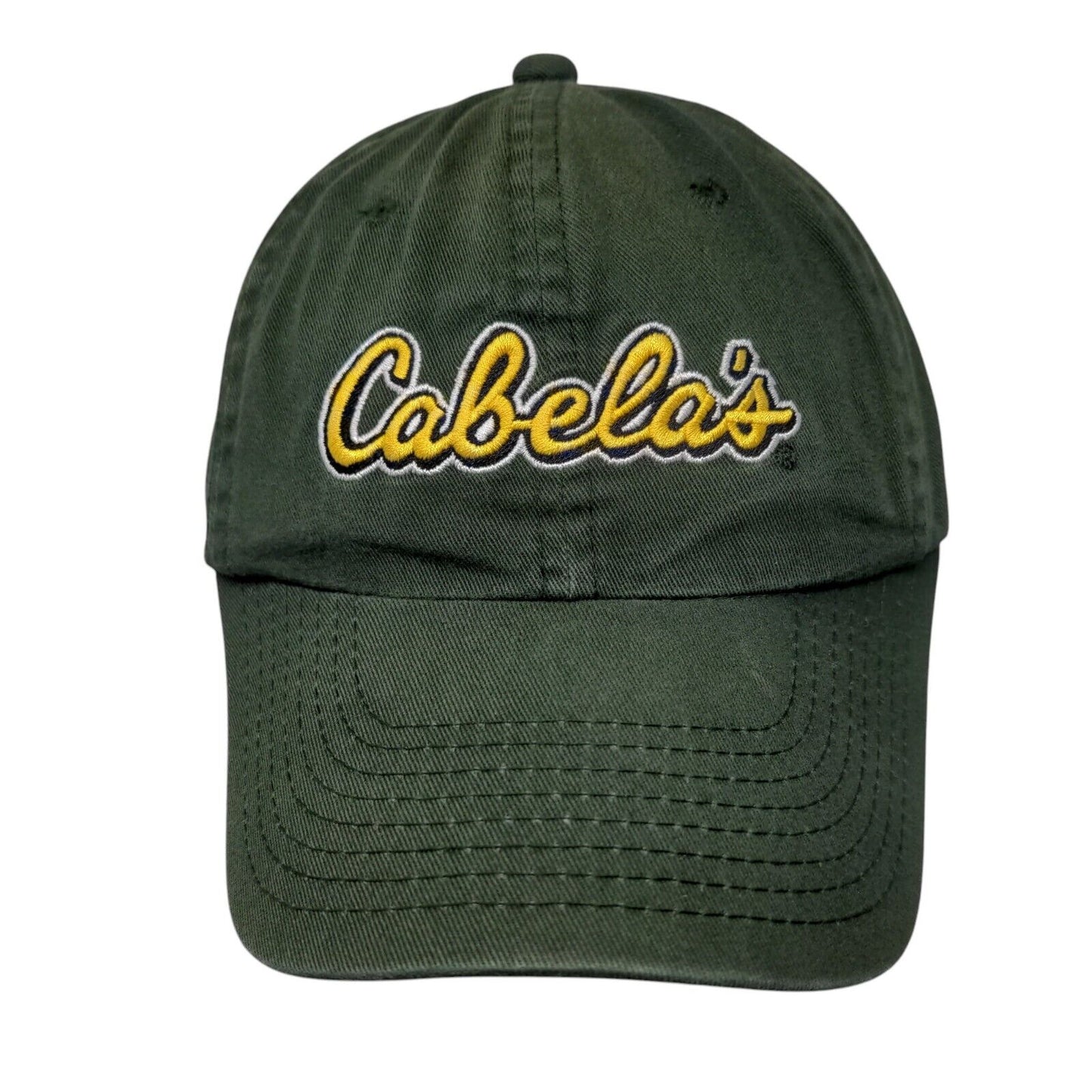 Cabela's Slideback Hat Green OSFA Adjustable Embroidered 6 Panel