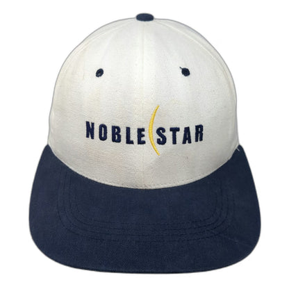 Noble Star Snapback Hat White Blue One Size Made in USA 6 Panel Embroidered