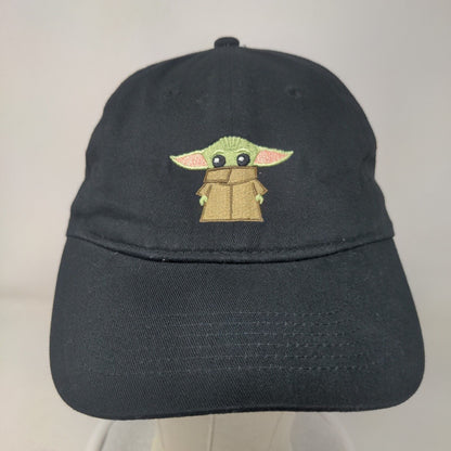 Grogu Baby Yoda Strapback Hat Black OSFM Embroidered Disney Star Wars