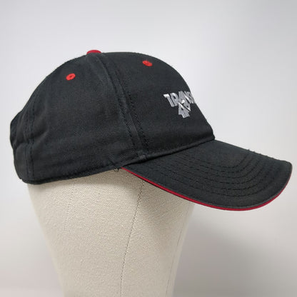 Otto Baseball Cap Black OSFM TranSystems Logo Strapback Red Sandwich Bill Hat