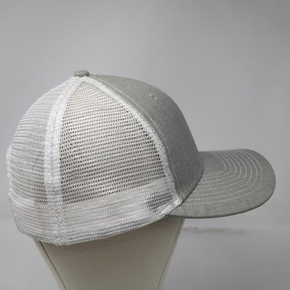 Cat Baseball Cap Gray One Size Snapback Mesh Back Logo Patch Trucker Work hat