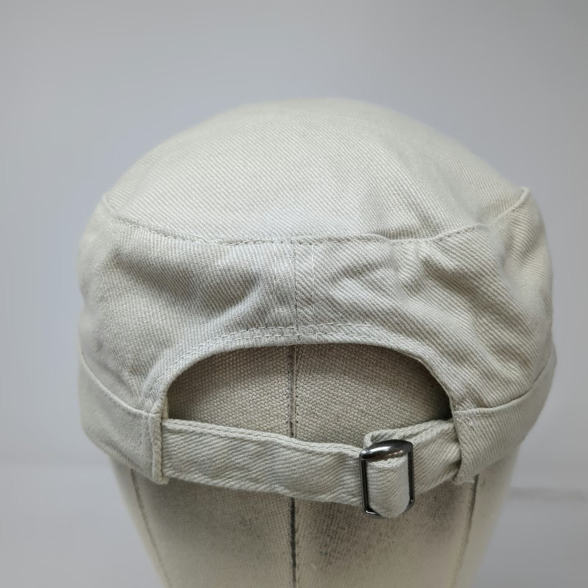 Derek of New Zealand Army Cap Beige One Size Floral Embroidery Strapback Hat