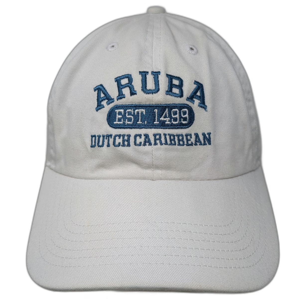 Newhattan Aruba Dutch Caribbean Baseball Cap White One Size Cotton Slideback Hat