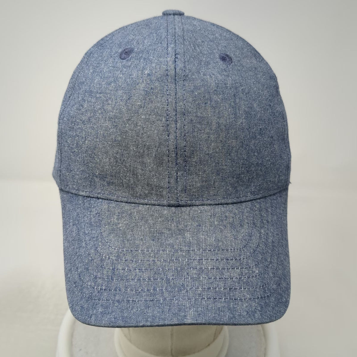 Hat Attack Baseball Cap Blue One Size Strapback Solid Curved Bill Cotton Hat