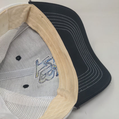 Fan Favorite Men's Snapback Mesh Back Hat Black Embroidered Tampa Bay Rays Logo