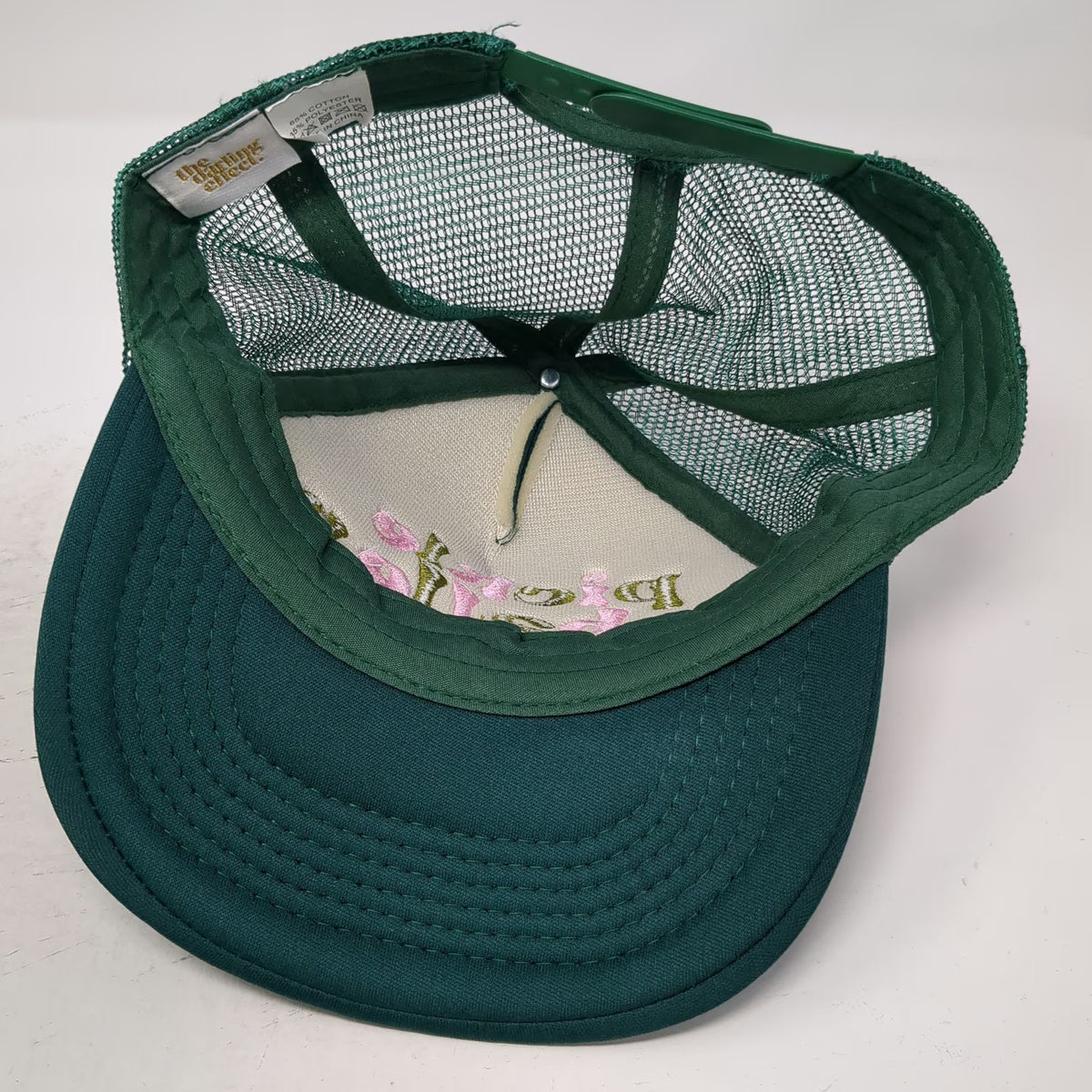 The Darling Effect Pickle Baller Trucker Hat Green One Size Mesh Snapback Retro