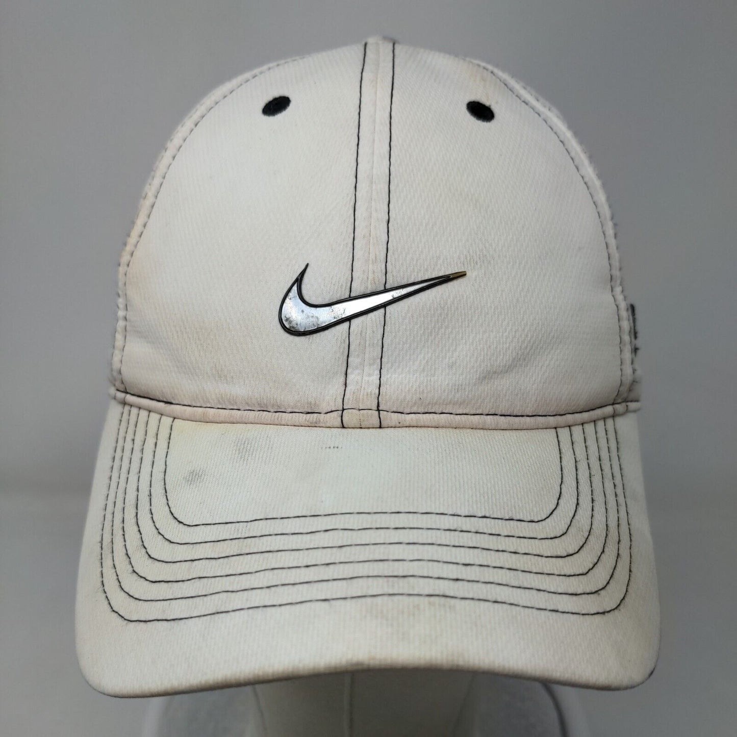 Nike Swoosh Cambridge Golf Club Strapback Hat White OSFM Adjustable