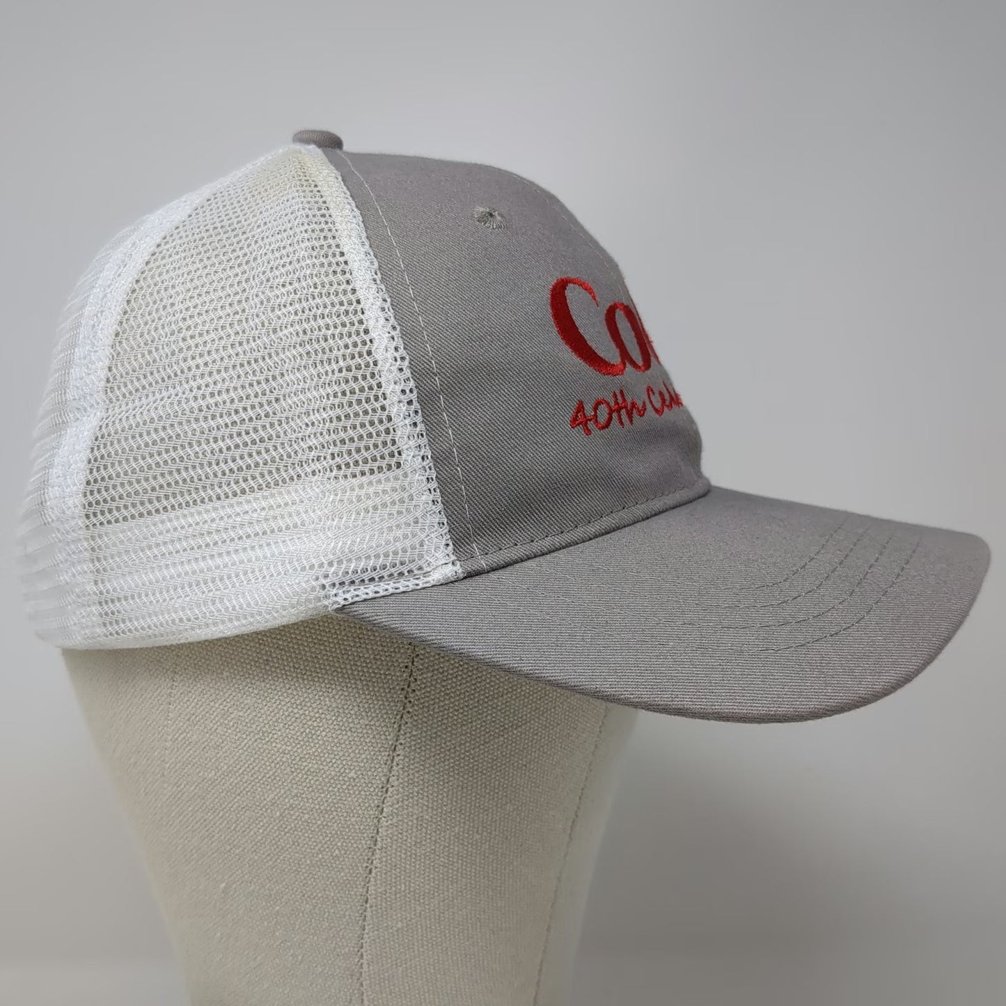 Cap America Diet Coke 40th Celebration Gray Trucker Hat One Size Mesh Snapback