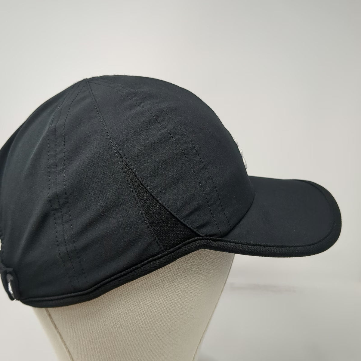 Adidas Baseball Cap Black One Size Strapback Climalite Mesh Side Panels Hat
