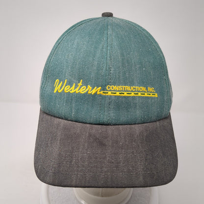 Western Construction Inc Snapback Hat Green One Size Adjustable Embroidered