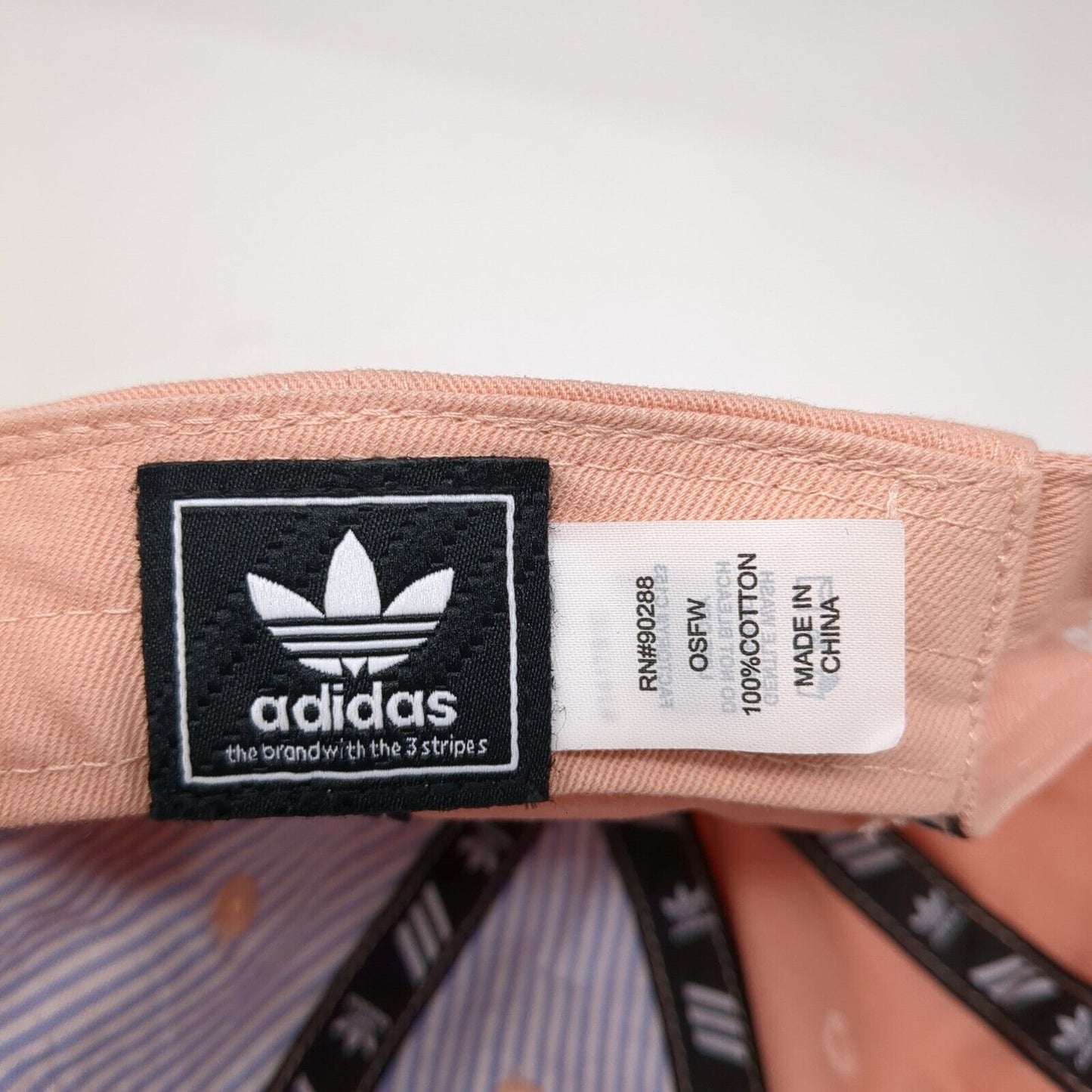 Adidas Slideback Hat Pink One Size Adjustable Embroidered Trefoil 6 Panel Cotton