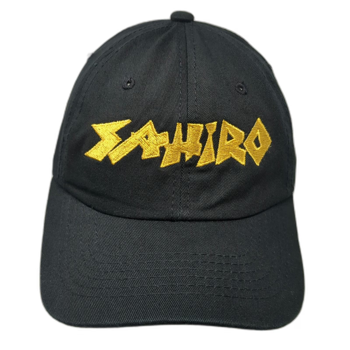 Baseball Cap Black One Size Yahiro Jagged Gold Embroidery 32 Anos Slideback Hat