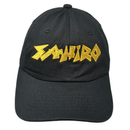 Baseball Cap Black One Size Yahiro Jagged Gold Embroidery 32 Anos Slideback Hat