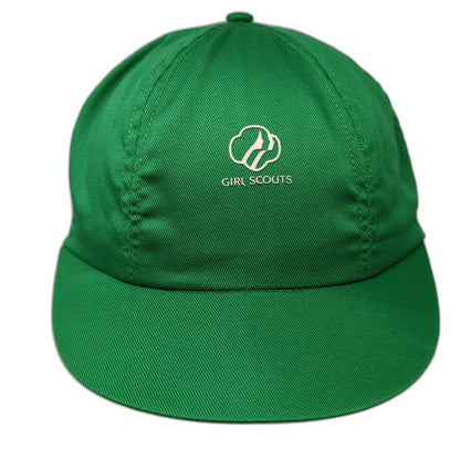 Girl Scouts Girls Snapback Green Hat USA Made Cotton Trefoil Logo Structured