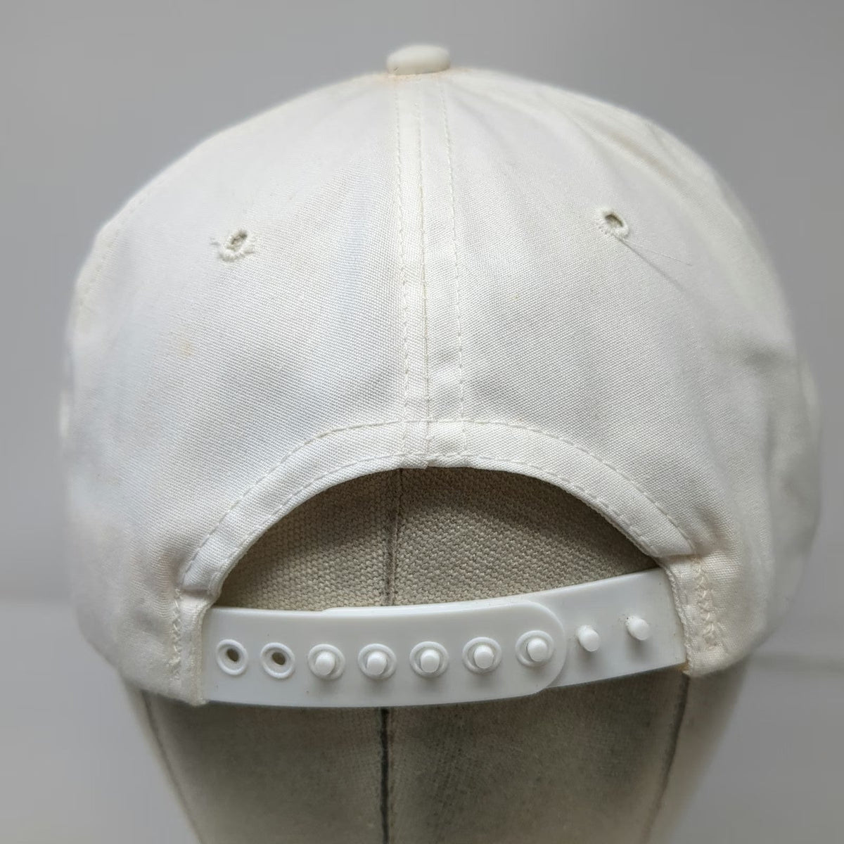 Cap America 5 Panel White 3M Red Logo Green Underbrim Snapback Hat Vintage