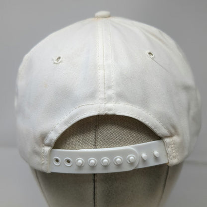 Cap America 5 Panel White 3M Red Logo Green Underbrim Snapback Hat Vintage