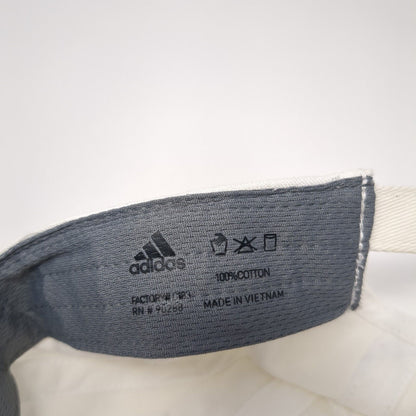 Adidas Slideback Hat White One Size Adjustable Embroidered Aeroready 6 Panel