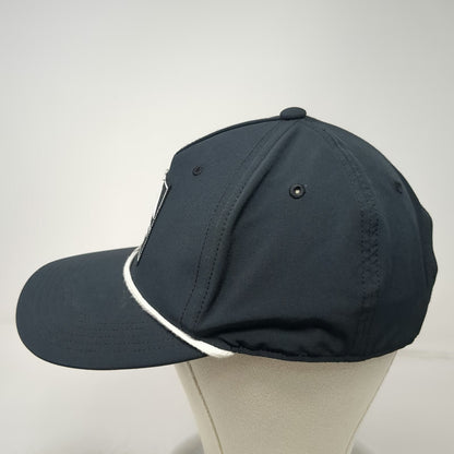Adidas 5 Panel Black Hat One Size Square Patch Rope Recycled AEROREADY Snapback