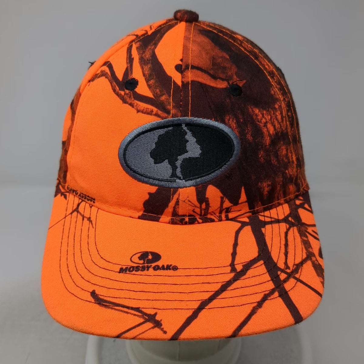 Mossy Oak Baseball Cap Orange Camo One Size Strapback Hunting Outdoor Logo Hat