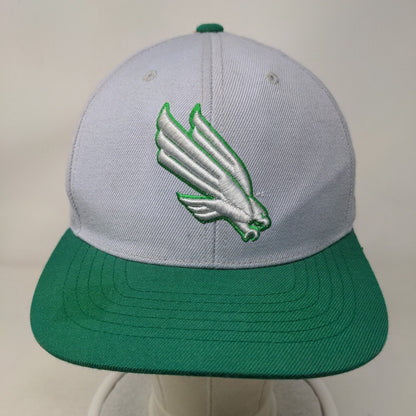 North Texas Mean Green Fitted Hat Gray Green Size 7 3/8 Eagle Logo NCAA