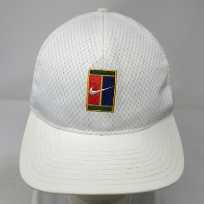 Nike Snapback White One Size Hat Mesh Challenge Court Tennis Green Underbrim