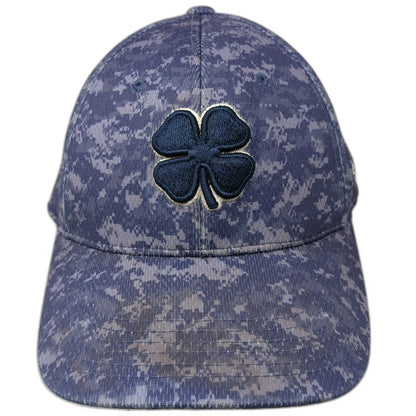 Black Clover Baseball Cap Blue XL Digital Camo Memory Fit USA Live Lucky Hat