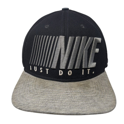 Nike Just Do It Snapback Hat Black One Size Adjustable Embroidered 6 Panel