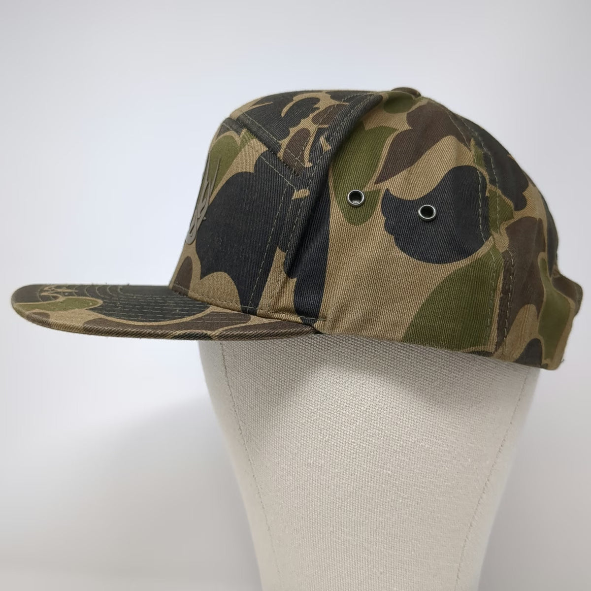 MTN OPS 5 Panel Green Brown One Size Camo Snapback Hat Deer Antlers Hunting