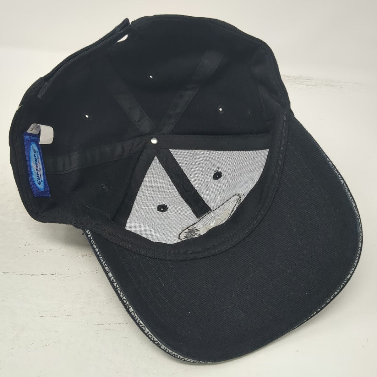 Surfware Baseball Cap Black One Size Hawaii Wave Palm Tree Graphic Strapback Hat