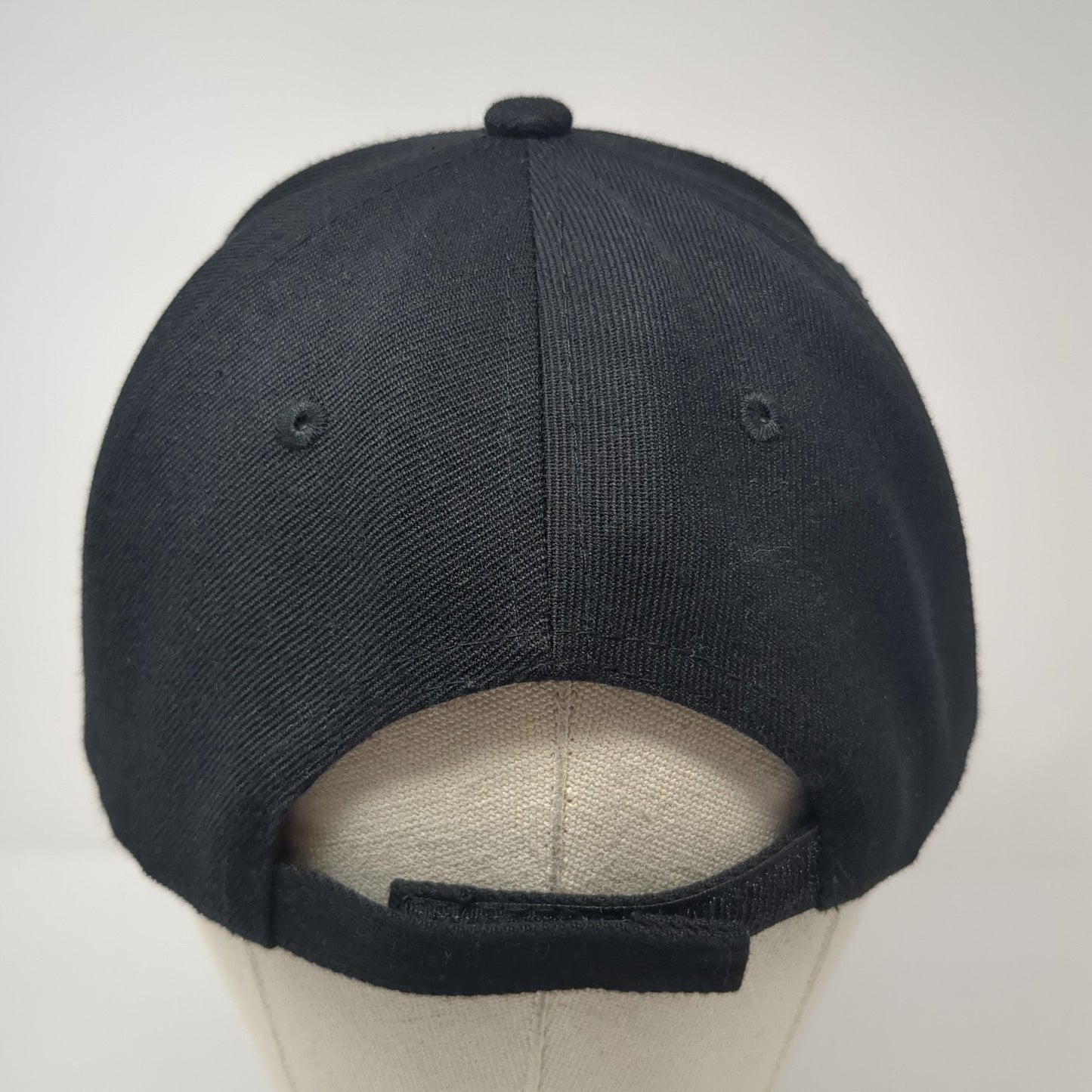 Unbranded Baseball Cap Black One Size Adjustable Vented Holes 6 Panel Blank